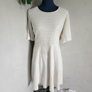 Studio One Stretch Eyelet Fit & Flare Dress